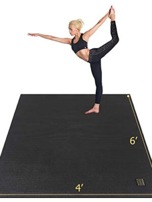 Gxmmat Large Yoga Mat 72"x 48"(6'x4') x 7mm for Pilates