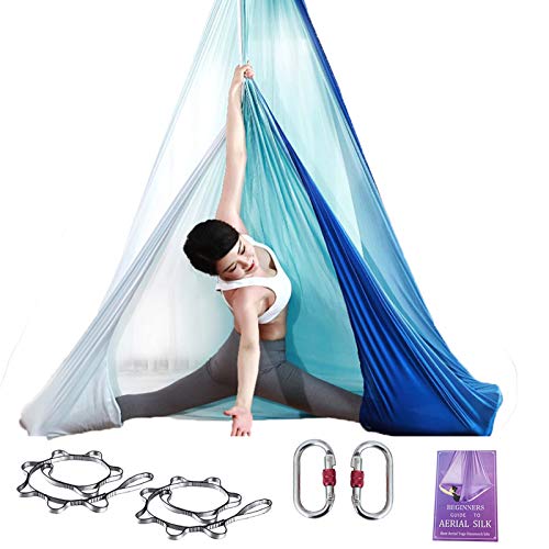 SAIVEN Aerial Silks-Aerial Yoga Hammock with Deluxe Yoga Swing