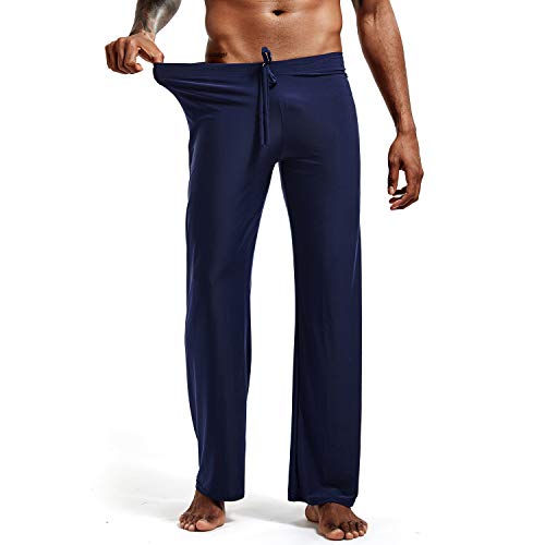 41T7TZOh-2L.SL1500 Lu's Chic Men's Loose Sleep Pants Long Loungewear