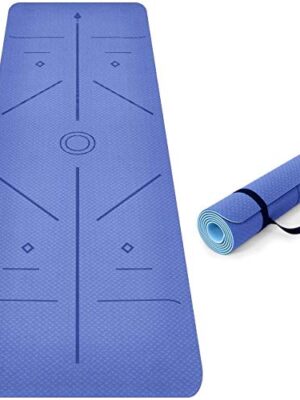 Non-Slip Yoga Mat with Alignment Lines: Align Your Practice, Elevate Your Journey