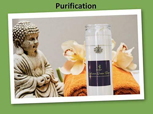 41TlObMiwPL White Candle - Lotus/Charm - Meditation, Spiritual