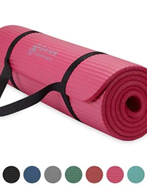 Gaiam Essentials Thick Yoga Mat Fitness, Exercise Mat