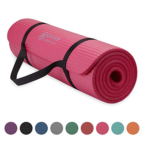 Gaiam Essentials Thick Yoga Mat Fitness, Exercise Mat