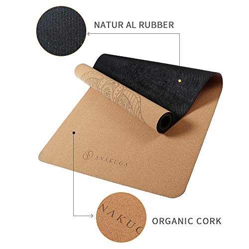 Premium Cork Yoga Mat - Eco-Friendly, Non-Slip, and Extra Long