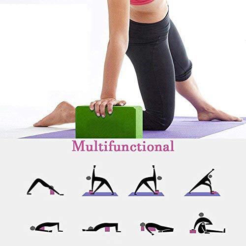 41UGC+fhpsL Practice with Yoga Block 2 Pack - Stability, Flexibility, and More in Light Green