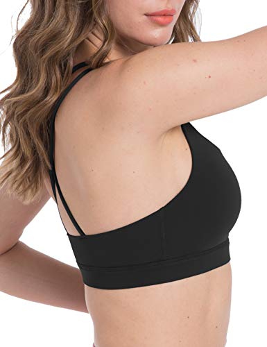 41URsTfsnmL OXZNO Strappy Padded Sports Bras for Women