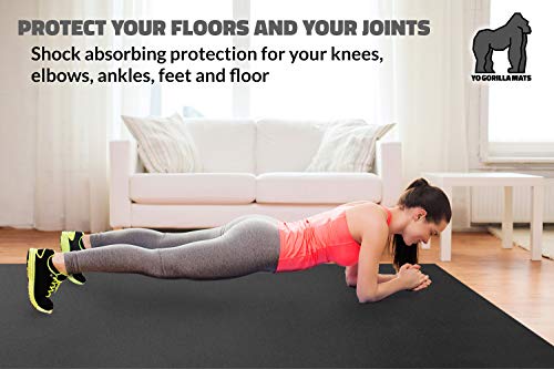 Premium Extra Thick Large Exercise Mat - 7' x 4' x 8mm Ultra Durable