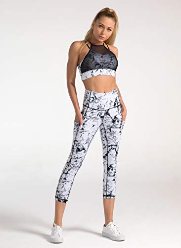 41UYThxIOqL.SL1500 Dragon Fit High Waist Yoga Capri Leggings with 3 Pockets