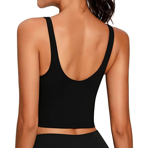 41UeSoQQ2SL.SL1500 Lemedy Women's Yoga Sports Bra with Detachable Pads and Cotton-like Comfort