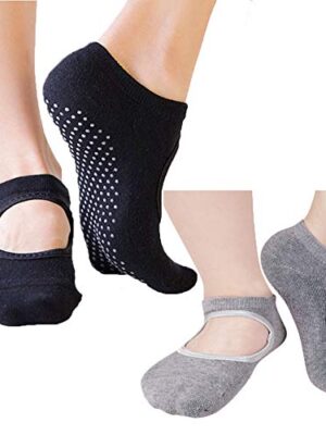 2 Pairs Non Slip/Skid Yoga Socks For Women