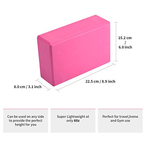 41U+kmZYnIL OTW Yoga Block(2 Pack) High Density EVA Foam Blocks