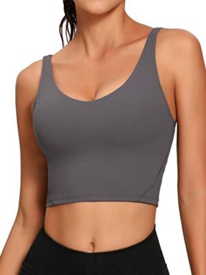 Yoga Women Sports Bra Longline Crop Tank Top