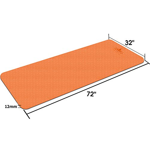 Hatha Yoga Extra Thick TPE Yoga Mat - 72"x 32" Thickness