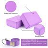 Elevate Your Yoga Practice with Garsumiss 2 PCS Yoga Blocks Set - Enhance Flexibility and Support with Natural ECO-Friendly EVA Foam Bricks and a D-Ring Yoga Strap