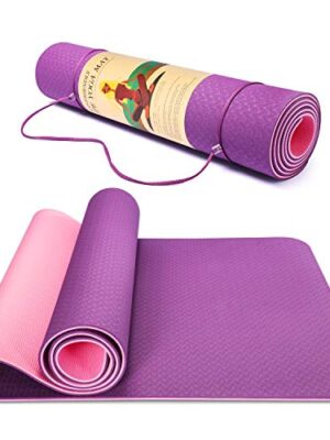 Smartor Yoga Mat, 6mm Thick Yoga Mat Non-Slip