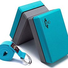 Yoga Blocks with Strap to Support and Improve Poses and Flexibility