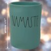 RAE Dunn "Namaste" Yoga Candle, Cooling Eucalyptus Scented