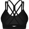 Crossback Strappy Sports Bra with Removable Cups - Light Support for Yoga and Gym