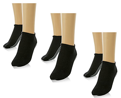 41ZNzd+6TuL Multipack of Non Slip Yoga Socks for Women, Men and Girls