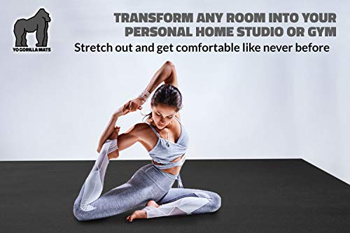 41Zoe4moRkL Premium Large Yoga Mat - 6' x 4' x 8mm Extra Thick, Comfortable