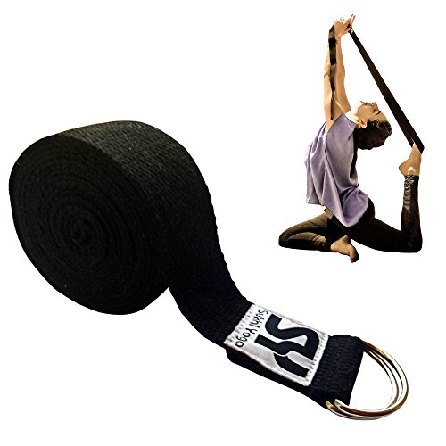 Super Soft Yoga Strap Holding Poses, Improving Flexibility