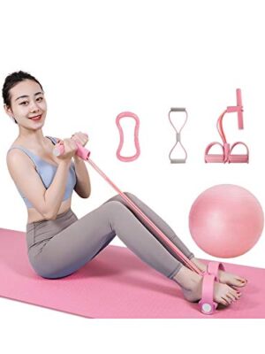 Yoga Exercise Set Professional Elastic Sit Up Pull Rope Shape Body