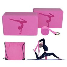 Yoga Blocks 2 Pack, Yoga Blocks with Strap