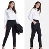 Bamans Women's Skinny Leg Work Pull on Slim Stretch