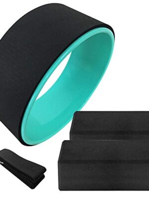Lixada 4PCS Yoga Equipment Set Yoga Wheel Cotton