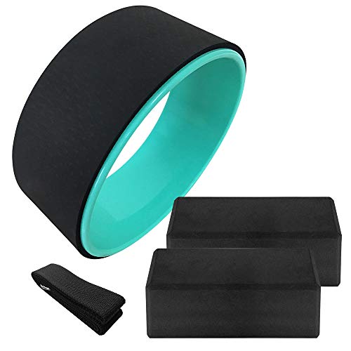 Lixada 4PCS Yoga Equipment Set Yoga Wheel Cotton