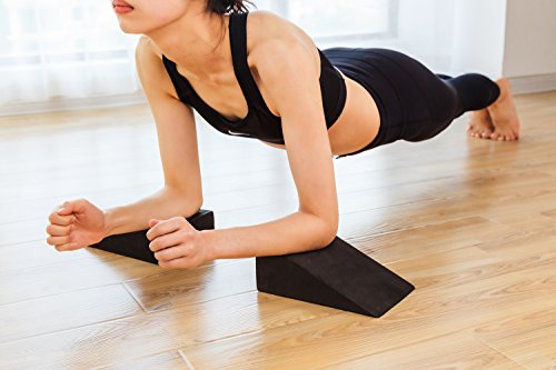 41bVGrT26iL StrongTek Yoga Foam Wedge Blocks for Women (Pair) Soft