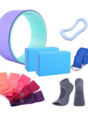 keefee 11 pcs Yoga Starter Sets,Yoga Accessories Kit for Beginners