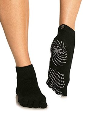 Gaiam Grippy Yoga Socks, Grey, Medium/Large