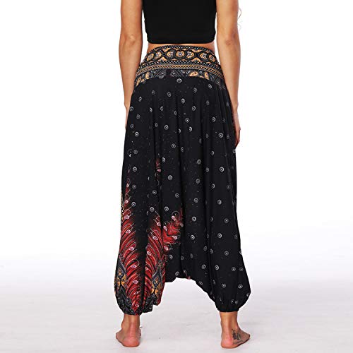41cHtIlRtRL Lu's Chic Women's Harem Yoga Pants Palazzo Baggy