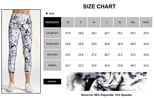 41cbyzADdnL.SL1500 Dragon Fit High Waist Yoga Capri Leggings with 3 Pockets