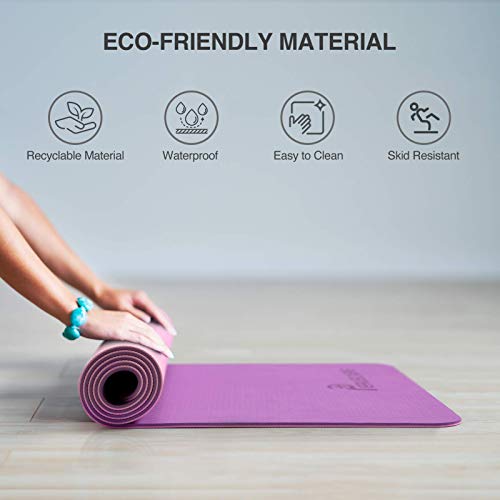 41cwrVm5pNL Non Slip Yoga Mat for Beginner and All Level