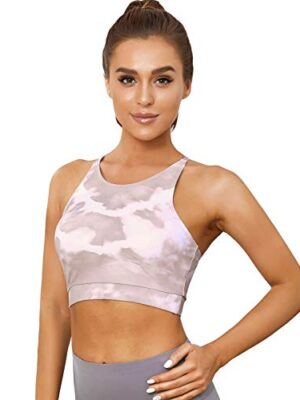 KerryKreey Womens Longline Sports Bra Strappy 