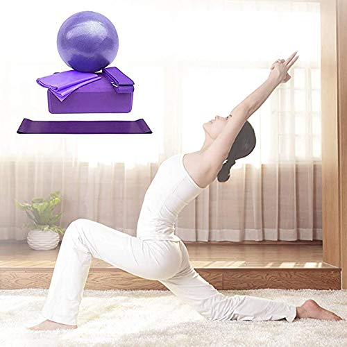 41dW5dt2FoL.SL1500 Yoga Mat Non-Slip Resistance Band Exercise Kit