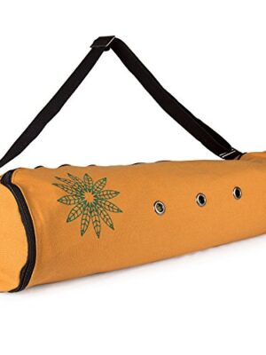 Peace Yoga Air Vent Yoga Mat Bag Brown Leaves