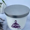 Lavender Vanilla Aromatherapy Candle with Yoga Design