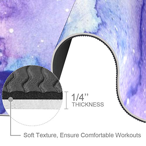 Yoga Mat, Forest Trees The Night Sky Landscape
