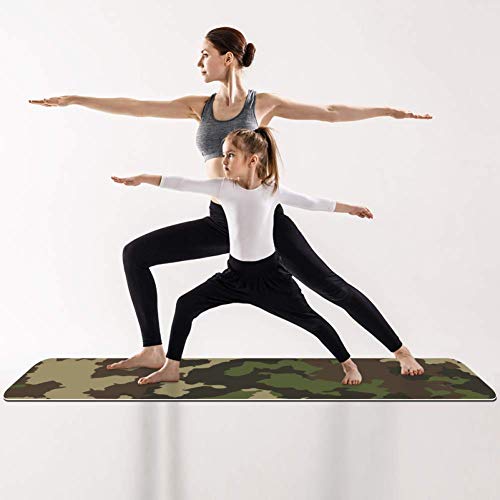 41exZYKSrSL Thick Yoga Mat Non Slip Army Green Camouflage