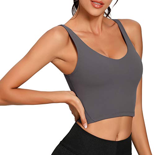 Yoga Women Sports Bra Longline Crop Tank Top