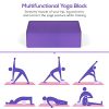 Yoga Beginner Set High Density EVA Foam Block and 6 Ft Cotton Stretching Strap