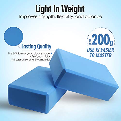 Yoga Blocks Set Non-Slip Lightweight Exercise Bricks