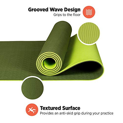 41iO8T1bOgL Retrospec Zuma Yoga Mat w/Nylon Strap for Men, Women