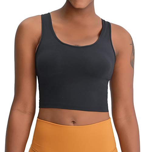 41igQy0aKML Workout Sports Bra Yoga Running Crop Tank Top