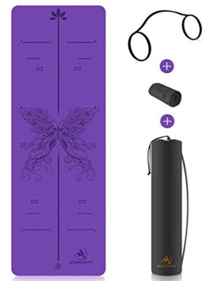 Yoga Mat TPE Premium + Microfiber Towel + Yoga Mat Carry Bag