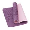 Enhance Your Yoga Practice with the Premium TPE 1/4 Inch Non-Slip Fitness Exercise Mat - Soft, Eco-Friendly, and Odor-Free