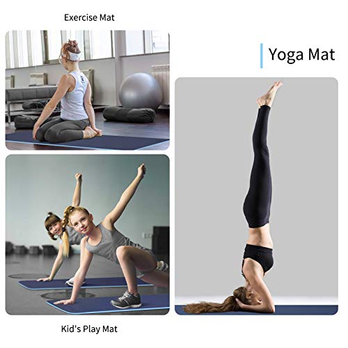 41jxp5vIQaL Yoga Mat with Carrying Non Slip 1/4 Inch Thick Eco Friendly